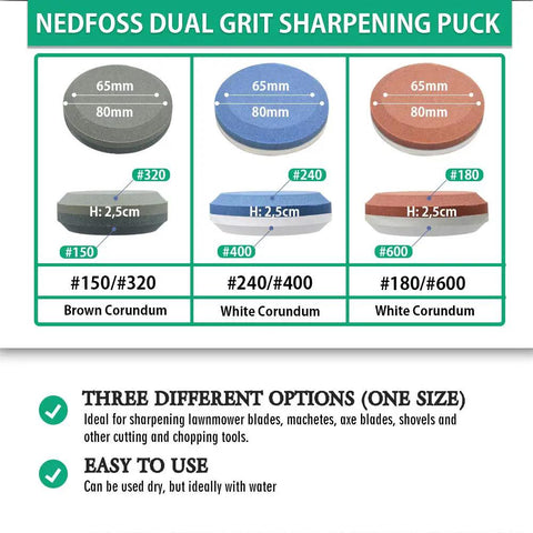 Dual Grit Whetstone Puck For Axe Hatchet And Knife Sharpening With Sheath All Purpose Outdoor Sharpener Stone Display