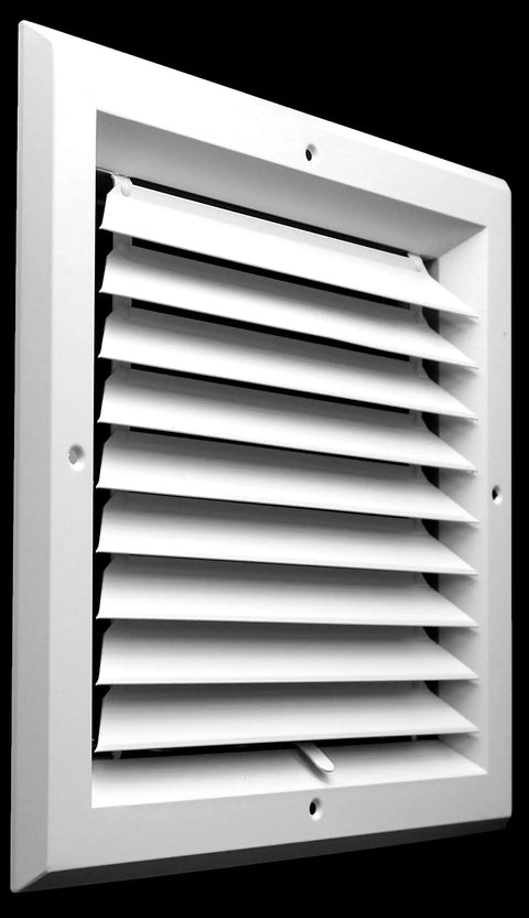 Premium 12x12 HVAC Vent Cover One Way Aluminum Ceiling Diffuser Square in powder coat finish with scratch-resistant edges