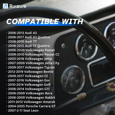 Slick Front Abs Wheel Speed Sensors Built Tough For Driver Or Passenger Side Snappy Replacement Part With Oem Fitment For Vw Passat Jetta Tiguan Beetle Gti Golf Cc Audi A3 Tt 2006 To 2018 compatibility list with vehicle models.