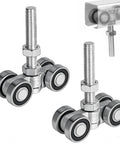 Four Wheel Unistrut Trolley Assembly Roller In Steel With M10 Bolt For Silent Smooth Operation Fits 1-5/8 Inch Wide Strut Channel