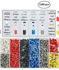 Ferrule Crimping Tool Kit With 1200 Insulated Tinned Copper Ferrules For Wiring Projects in assorted colors and sizes