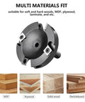 CNC Spoilboard Surfacing Router Bit Half Inch Shank 3 Inch Cutting Diameter With 2x2 Carbide Inserts for woodworking materials.