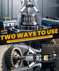 Two ways to use Beefy 20 Ton Hydraulic Gear Puller For Wheel Bearings And Separators With 2 Or 3 Adjustable Jaws Vertical And Horizontal