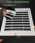 Rock Solid Universal Metal Access Panel Slick Louvered Inspection Door For Hvac Ducts with flush-mounted concealed switch.