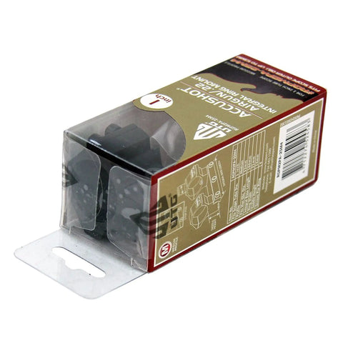Boxed High Profile 1 Inch Airgun Mount With Stop Pin Aircraft Grade Aluminum Anodized Matte Black Finish
