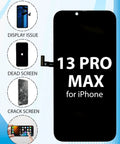 iPhone 13 Pro Max Screen Replacement Kit With 6.7 Inch FHD LCD Display And Touch Digitizer True Tone Programmable Face ID Remains