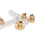 Anti Backlash T8 Brass Nut Replacement Kit With High Tension Springs For 3D Printers and CNC Rolling Mills