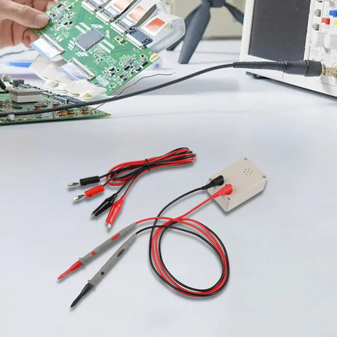 9V Buzzer Tester With Loud 100dB Alarm Visual Wire Continuity Detector For Cable Connections And PCB Circuits Battery Powered Continuity Meter With Pen Clip For Quick Electrical Checks, with test leads and PCB