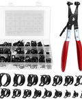 130 Piece Hose Clamp Set With 16 Sizes 6 To 25 mm Swivel Jaw Pliers Constant Tension Radiator Clamps Black Fuel Line And Vacuum Hose Clips