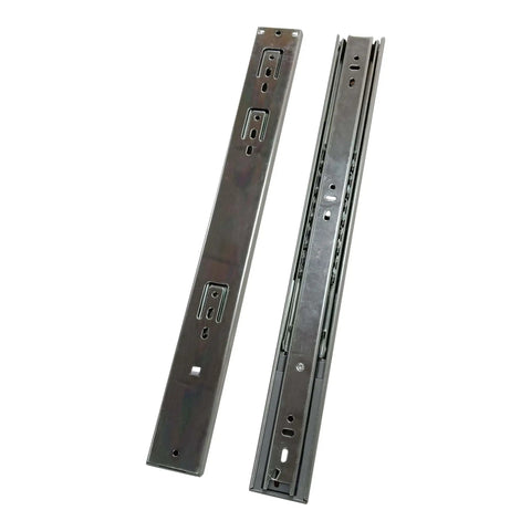 Heavy Duty 12 Inch Drawer Slides With Full Extension Ball Bearing Three Section Glides Rust Proof Zinc Plated Metal Soft Close