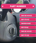 Keyless Ignition Start Button Kit With Push Turn Switch And Insert For Mitsubishi Lancer and Outlander showing part numbers