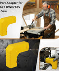 Dust Extraction Adapter For Table Saws 2.5 Inch Inner Diameter Dust Collector Connector, shown in use and standalone.