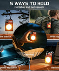 Portable Camping Light 3500LM LED Lantern Rechargeable with various holding methods for outdoor versatility