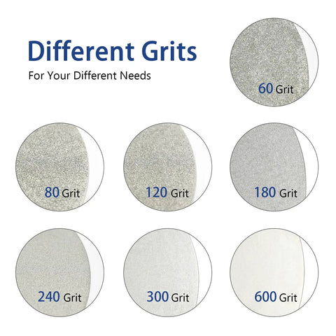 Different grits of diamond grinding wheel discs for various needs including 60 grit, suitable for diamond grinding wheel disc for flat lap 6 inch.