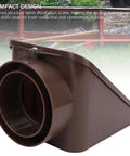 Angled Lawn Drain Grate For Yard Drainage Beefy Heavy Duty Rugged Grate Built For Residential And Commercial Use Easy Install Durable Brown Finish Fits Three Quarter Inch Thin Wall Drain Pipes Multi Purpose Drain Solution, side view