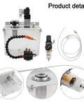 Shop Tough 3 Liter Machine Tool Cooling Sprayer With Pressure Regulator And Solenoid Valve components in clear housing.