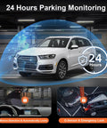Image showing 2.4 Inch 1080P Dash Cam For Cars With Super Night Vision And 24 Hour Recording, highlighting parking monitor features.