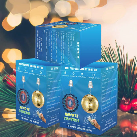 Packaging of Wind Spinner Motor With Remote Control And Timing 1 To 30 RPM Disco Ball Motor Battery Operated showing features.