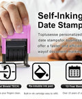 Self Inking Date Stamp with Received feature, compact design, easy refill, suitable for daily paperwork, Deadly Accurate Self Inking Date Stamp With Received Phrase Smooth Dual Blue Ink And Fresh Red Number Band 12 Year Adjustable Office Desk Essential For No Sweat Daily Paperwork.