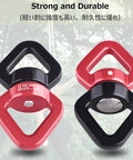 Heavy Duty 30KN Tree Swing Swivel Spinner in red and black, showcasing durable aluminum alloy for safe outdoor play.