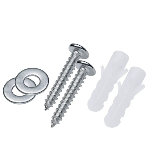 Wall Mount Glove Dispenser Holder For Disposable Gloves Metal Box Organizer hardware components, including screws and wall anchors.