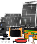 1.6KWh Daily RV Solar Kit With 400W Panels, 40A MPPT Controller, 12V 100Ah Lithium Battery, Inverter, And Bluetooth Module