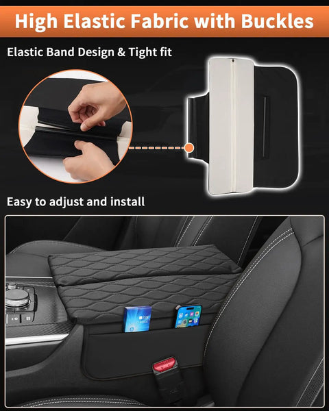 Mazda CX 90 Center Console Armrest Cover Custom Fit For 2024 2025 2026 Leather Look Arm Rest Cushion Pad Protector installation guide