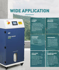Commercial Grade 400 Watt Industrial Smoke Purifier And Fume Extractor Unit For Laser Marking Engraving Welding Workshops delivering hella clean air with zero sweat, featuring filter system and LCD control.