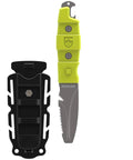 Blunt Tip Paddle Knife With Serrated Blade And Quick Release Sheath Titanium Coated Three Inch Blade For Cutting Rope Fishing Line