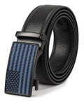 Dope Mens Leather Belt Ratchet Black Dress Belt With Automatic Slide Buckle For Men Easy Adjustable Everyday Wear