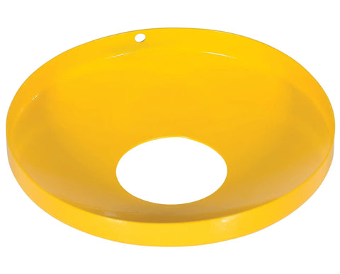 Heavy Duty Steel Dome Covers For 4.5 Inch Bollards Slick Yellow Finish, durable steel cap with center hole for posts.