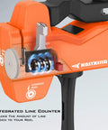 Kalibrate Line Spooler With Line Counter Portable Fishing Accessory Without Line Twist, close-up on integrated counter.