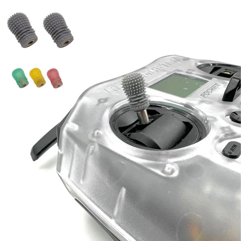FPV Gimbal Joystick Ends Cap For Tango2PRO Flysky EL18 PL18 RC Transmitters Dual Finger Pinch Grip Rocker Levers Gray on transmitter