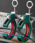 Cable Tray Roller Kit Three Pack 65mm Stainless Steel Clamp Green With Easy Install Mounting And Rolling Axle Design For Quick Wire Guide Adjustment And Flexible Tray Positioning on cable tray