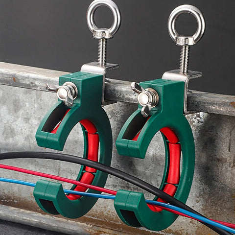 Cable Tray Roller Kit Three Pack 65mm Stainless Steel Clamp Green With Easy Install Mounting And Rolling Axle Design For Quick Wire Guide Adjustment And Flexible Tray Positioning on cable tray