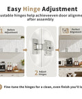 Works Like A Charm Farmhouse Wall Cabinet With Four Soft Close Barn Doors And Three Adjustable Shelves Solid Choice For Laundry Organization Or Bath Storage In Clean White Wood Grain, showcasing adjustable hinges for easy alignment.