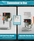 Versatile Benchtop Drill Press With 3 Speed Settings 110V Low Noise Electric Drill Stand showing adjustable machine head and handle