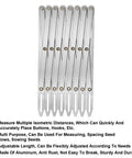 Expanding Sewing Gauge 24.4 Inch for Quilting and Crafting, Equal Spacing Divider and Button Guide, Pleat and Eyelet Spacing Tool, Handy Equidistant Measuring Ruler for DIY Projects, aluminum folding ruler
