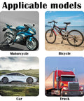 Motorcycle, bicycle, car, and truck applicable for Glow In The Dark Tire Valve Cap Set For Cars, Motorcycles, And Bicycles, Universal Waterproof Noctilucent Valve Caps In Pink; Protect Valves From Dust, Water, And Sand, Easy To Install, Night Glow For All Wheels.