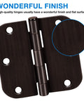 Close-up of 18 Pack Oil Rubbed Bronze Door Hinges For Indoor Doors Three And A Half Inch Six Hole Front Door And Cabinet Hinge