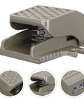 Rugged Built To Last Heavy Duty Air Operated Foot Pedal Valve Switch For Industrial Environments Iron Construction Safe And Precise Response Pneumatic Foot Controller For High Frequency Manufacturing And Workshop Use, khaki iron 100x84x53 mm