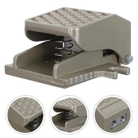 Pneumatic Foot Pedal Air Valve Switch With High Sensitivity And Precise Foot Operation For Industrial Environments And Factories, Rock Solid Heavy Duty Metal Foot Controller For Reliable Hands Free Control In Workshops, metal spring foot valve
