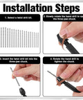 Installation steps for Killer 41 Piece Pin Vise Hand Drill Kit With 20 Micro Twist Bits And 20 Pcb Mini Bits shown with detailed instructions.