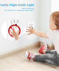 Child reaching for Top Shelf 20 Pack Night Light Wall Outlets Featuring Fast Usb C Charging Ports 15 Amp design with guide light.