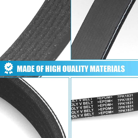 Premium Heavy Duty Remax Serpentine Drive Belt Fits Honda Accord 2003 To 2012 With 2.4L Gas Engine close-up of durable EPDM material and design.