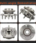Multi-angle view of Front Wheel Hub And Bearing Assembly Left And Right 5 Lug With ABS for Dodge Journey 2009 2015 and Ram Promaster