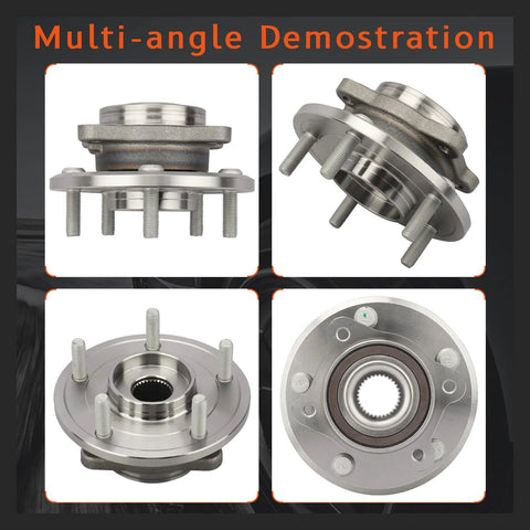 Multi-angle view of Front Wheel Hub And Bearing Assembly Left And Right 5 Lug With ABS for Dodge Journey 2009 2015 and Ram Promaster
