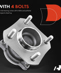 Rear Wheel Bearing And Hub Assembly For 4 Lug Nissan Sentra 2007 Through 2012 L4 2.0L With 4 Wheel ABS Direct Fit