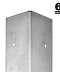 Beefy Stainless Steel Corner Shield With Fasteners 2 By 48 Inch Wall Corner Protector Heavy Duty Edge Guard To Prevent Dings Scratches And Fingerprint Buildup Easy Install 6 Pack close-up view