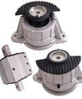 Heavy Duty Engine Motor Mount Kit For Mercedes Benz C Class RWD 2008 To 2015 C180 C200 C230 C250 C280 Turbo V6 L4, aluminum parts.